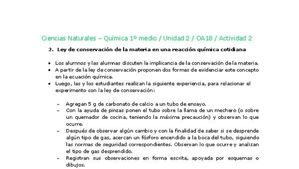 Ciencias Naturales 1 medio-Unidad 2-OA18-Actividad 2