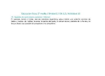 Educación Física 2 medio-Unidad 2-OA1;2-Actividad 10