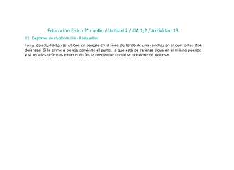 Educación Física 2 medio-Unidad 2-OA1;2-Actividad 13