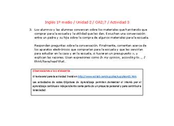 Inglés 1 medio-Unidad 2-OA2;7-Actividad 3