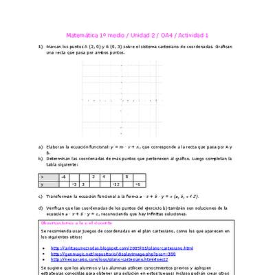 Matemática 1 medio-Unidad 2-OA4-Actividad 1