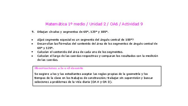 Matemática 1 medio-Unidad 2-OA6-Actividad 9