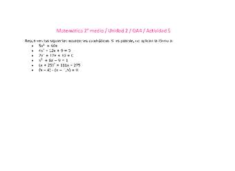 Matemática 2 medio-Unidad 2-OA4-Actividad 5