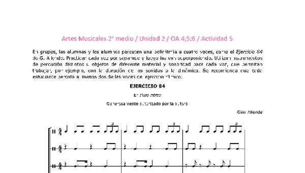 Artes Musicales 2 medio-Unidad 2-OA4;5;6-Actividad 5