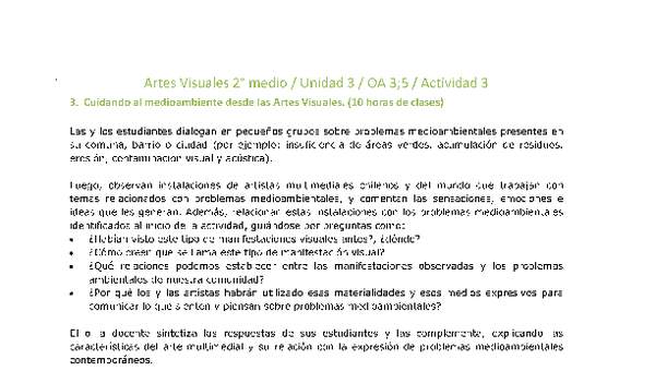 Artes Visuales 2 medio-Unidad 3-OA3;5-Actividad 3
