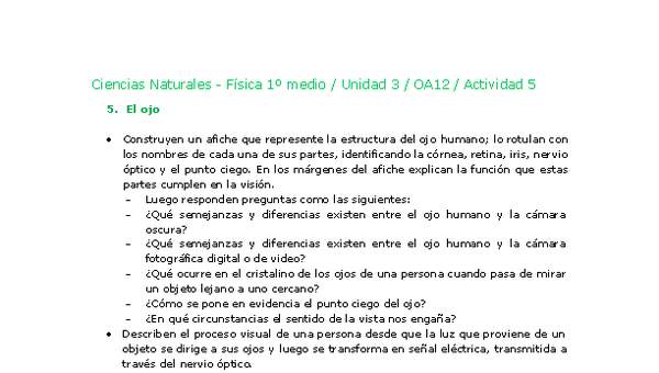 Ciencias Naturales 1 medio-Unidad 3-OA12-Actividad 5