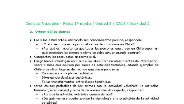 Ciencias Naturales 1 medio-Unidad 3-OA13-Actividad 2