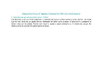 Educación Física 2 medio-Unidad 3-OA1;2-Actividad 2