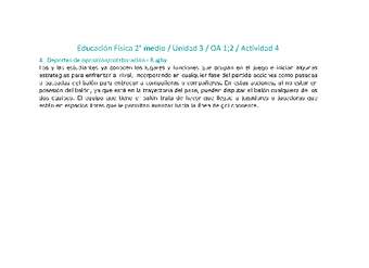 Educación Física 2 medio-Unidad 3-OA1;2-Actividad 4