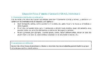 Educación Física 2 medio-Unidad 3-OA4;5-Actividad 3
