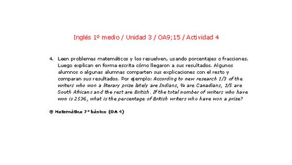 Inglés 1 medio-Unidad 3-OA9;15-Actividad 4