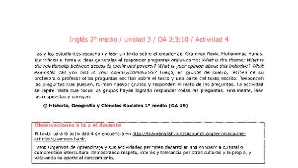Inglés 2 medio-Unidad 3-OA2;3;10-Actividad 4