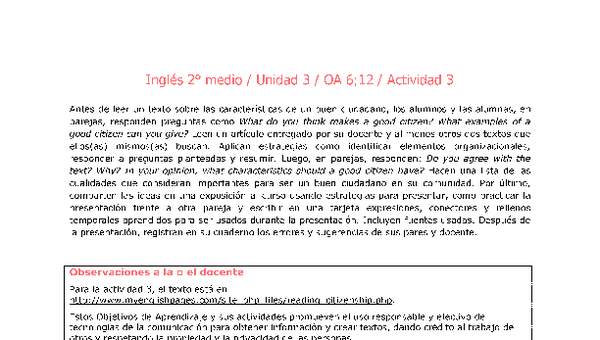 Inglés 2 medio-Unidad 3-OA6;12-Actividad 3