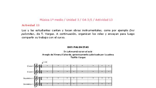 Artes Musicales 1 medio-Unidad 3-OA3;5-Actividad 13