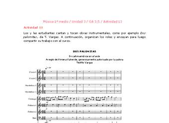 Artes Musicales 1 medio-Unidad 3-OA3;5-Actividad 13