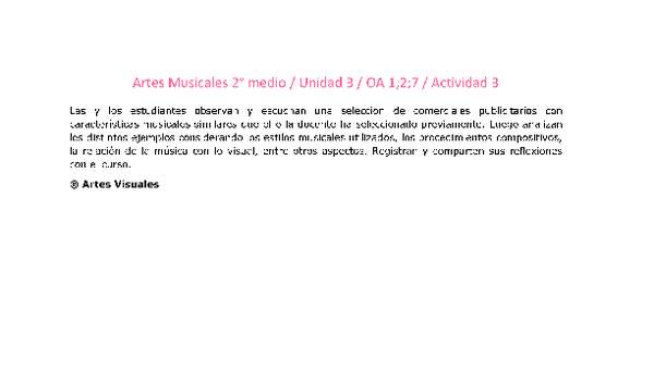 Artes Musicales 2 medio-Unidad 3-OA1;2;7-Actividad 3