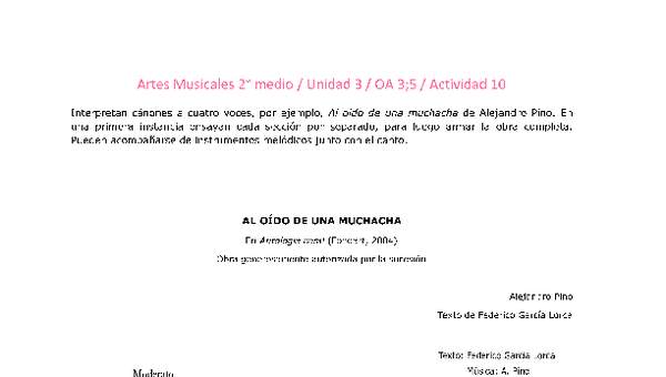 Artes Musicales 2 medio-Unidad 3-OA3;5-Actividad 10