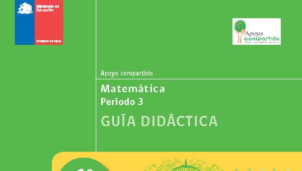 Guía didáctica para la Unidad 3, Matemática 1° básico.