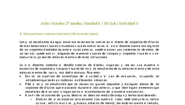 Artes Visuales 2 medio-Unidad 4-OA5;6-Actividad 3