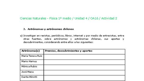 Ciencias Naturales 1 medio-Unidad 4-OA16-Actividad 2