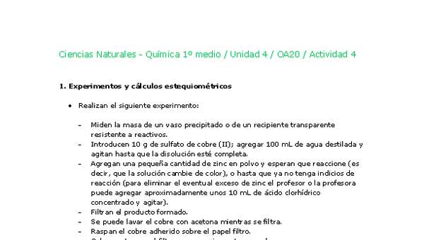 Ciencias Naturales 1 medio-Unidad 4-OA20-Actividad 4