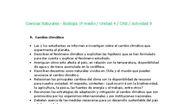 Ciencias Naturales 1 medio-Unidad 4-OA8-Actividad 9