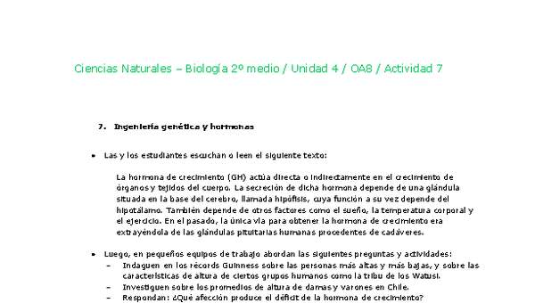 Ciencias Naturales 2 medio-Unidad 4-OA8-Actividad 7
