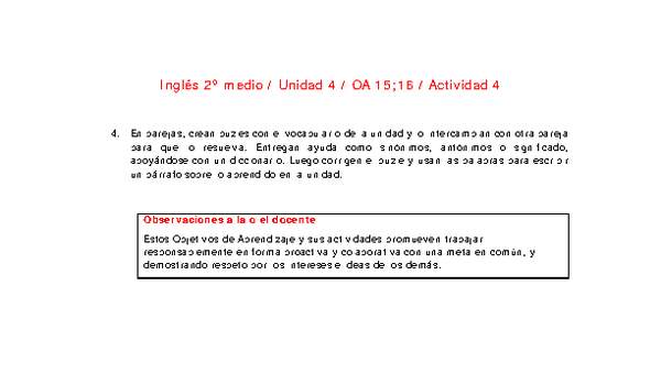 Inglés 2 medio-Unidad 4-OA15;16-Actividad 4