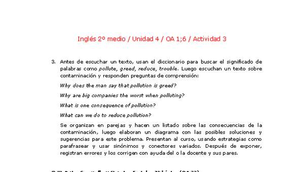Inglés 2 medio-Unidad 4-OA1;6-Actividad 3
