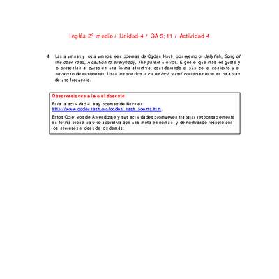 Inglés 2 medio-Unidad 4-OA5;11-Actividad 4