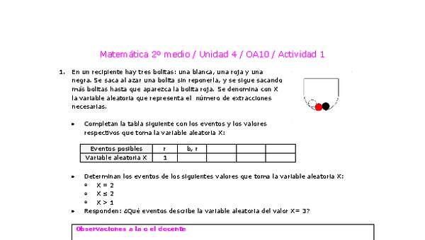 Matemática 2 medio-Unidad 4-OA10-Actividad 1