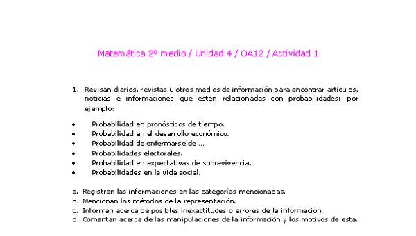 Matemática 2 medio-Unidad 4-OA12-Actividad 1