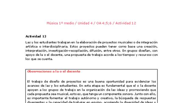 Artes Musicales 1 medio-Unidad 4-OA4;5;6-Actividad 12