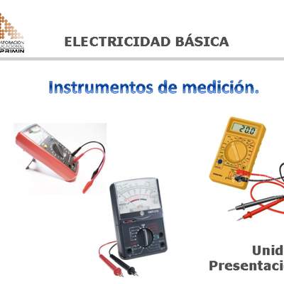 Presentación Instrumentos de medición eléctrica.
