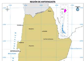 Mapa región Antogafasta  (color)
