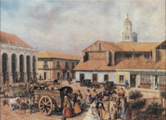 Plaza de Armas en 1850