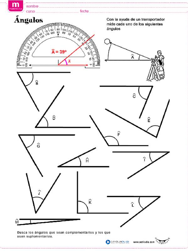 Medir ángulos con el uso del transportador (II)