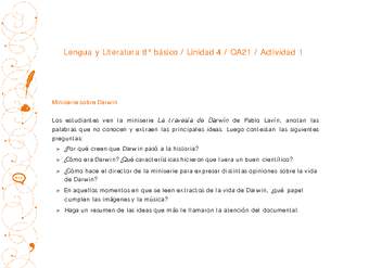 Lengua y Literatura 8° básico-Unidad 4-OA21-Actividad 1