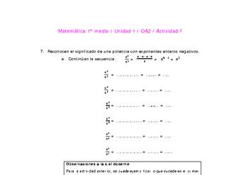 Matemática 1 medio-Unidad 1-OA2-Actividad 7