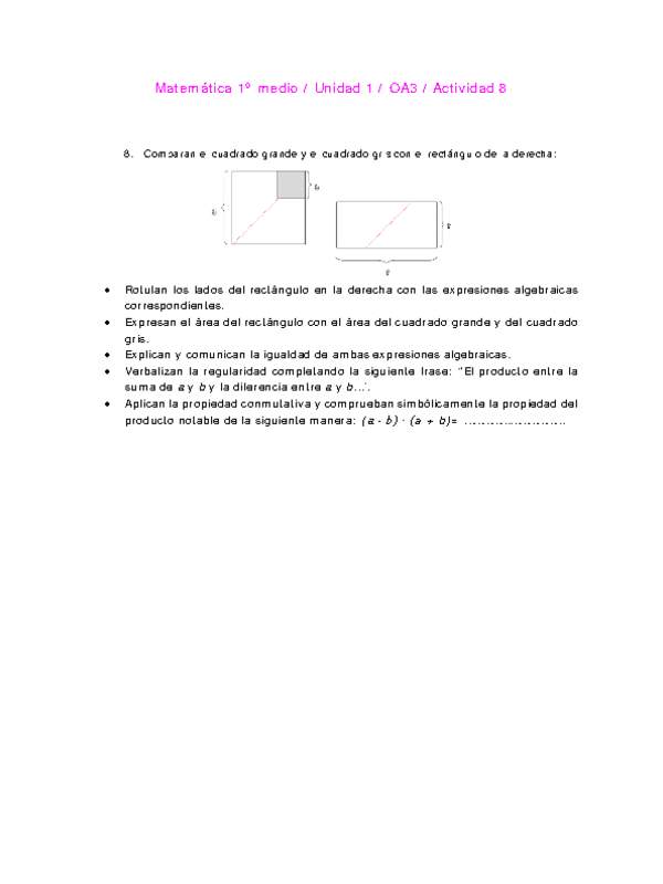 Matemática 1 medio-Unidad 1-OA3-Actividad 8