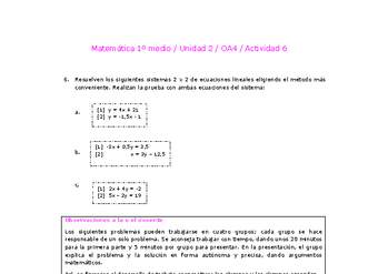 Matemática 1 medio-Unidad 2-OA4-Actividad 6