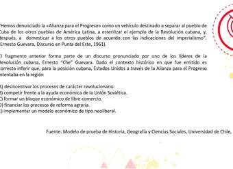 Ejercicio - "Desarrollo de movimientos revolucionarios en América Latina" - Historia