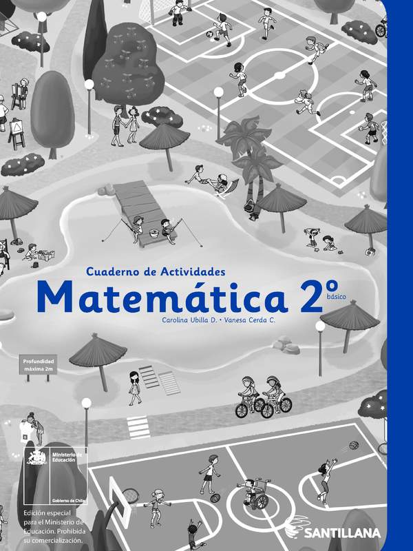Matemática 2° Básico, Cuaderno de actividades - Fragmento de muestra