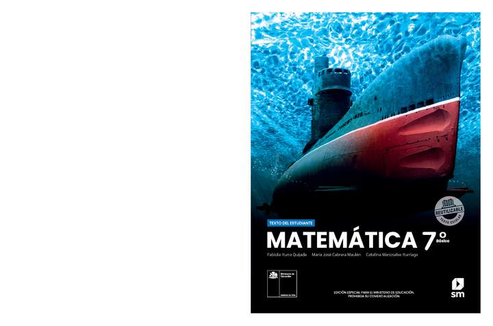 Matemática 7º Básico, Texto del estudiante - Portada Texto