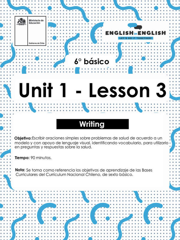 Lesson 3 Inglés 6º básico