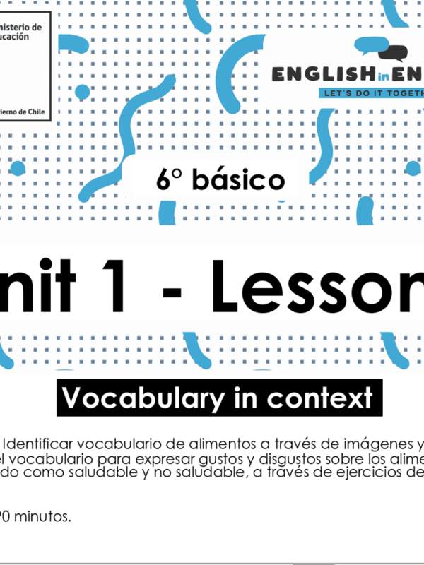 Lesson 1 Inglés 6º básico