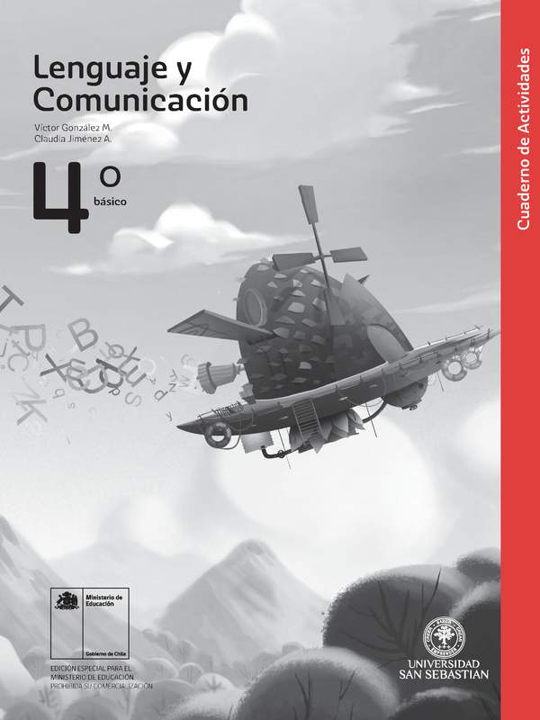 Lenguaje y Comunicación 4° Básico, Cuaderno de actividades - Fragmento de muestra