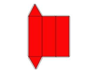Red de un prisma regular de base triangular