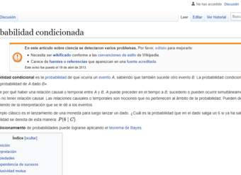 Wikipedia: Probabilidad condicionada