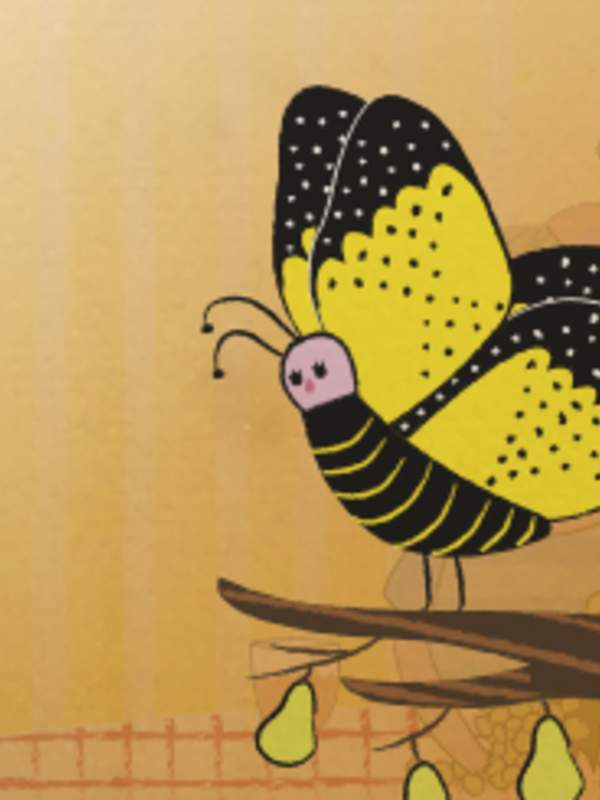 Letra r, sonido suave: La mariposa amarilla